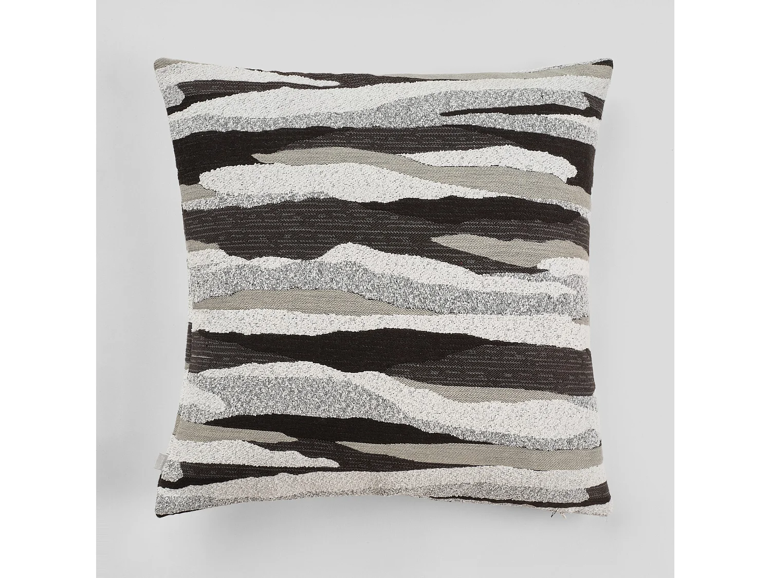 Jacquard-Kissenbezug Erie mittelgrau 45x45