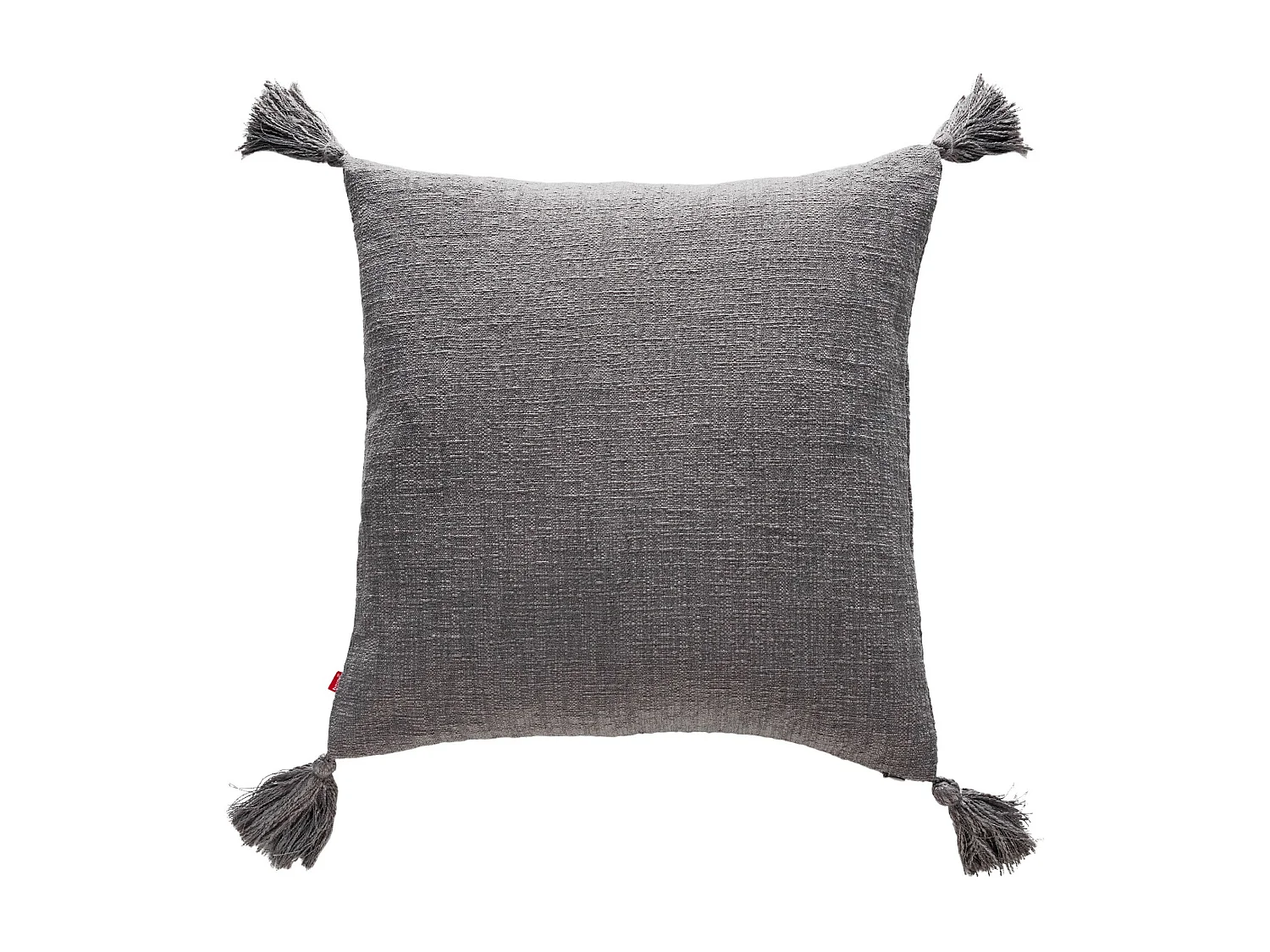 Einfarbige Kissenbezug Kolina mittelgrau 45x45