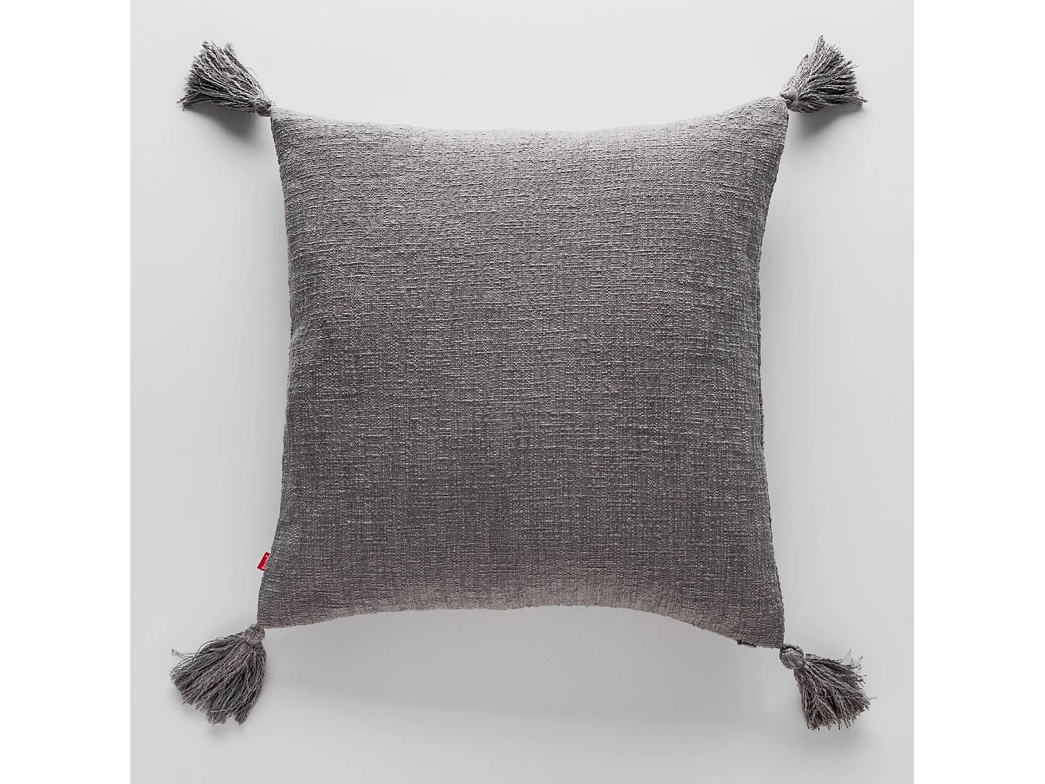 Einfarbige Kissenbezug Kolina mittelgrau 45x45