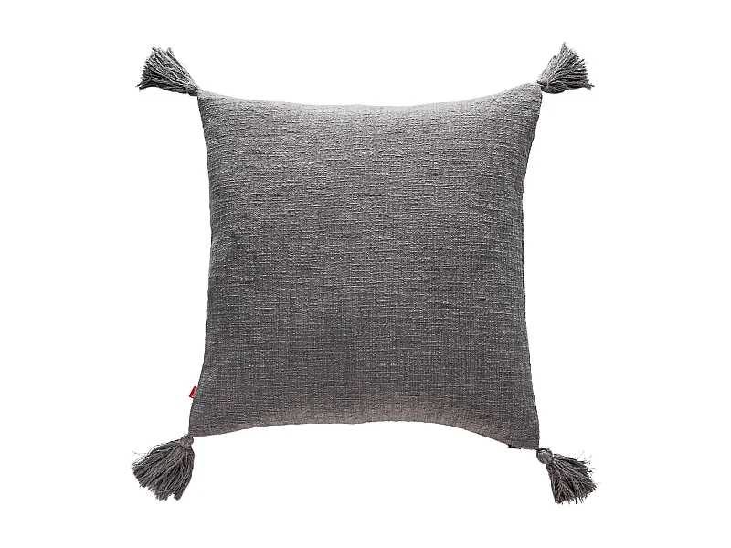 Einfarbige Kissenbezug Kolina mittelgrau 45x45