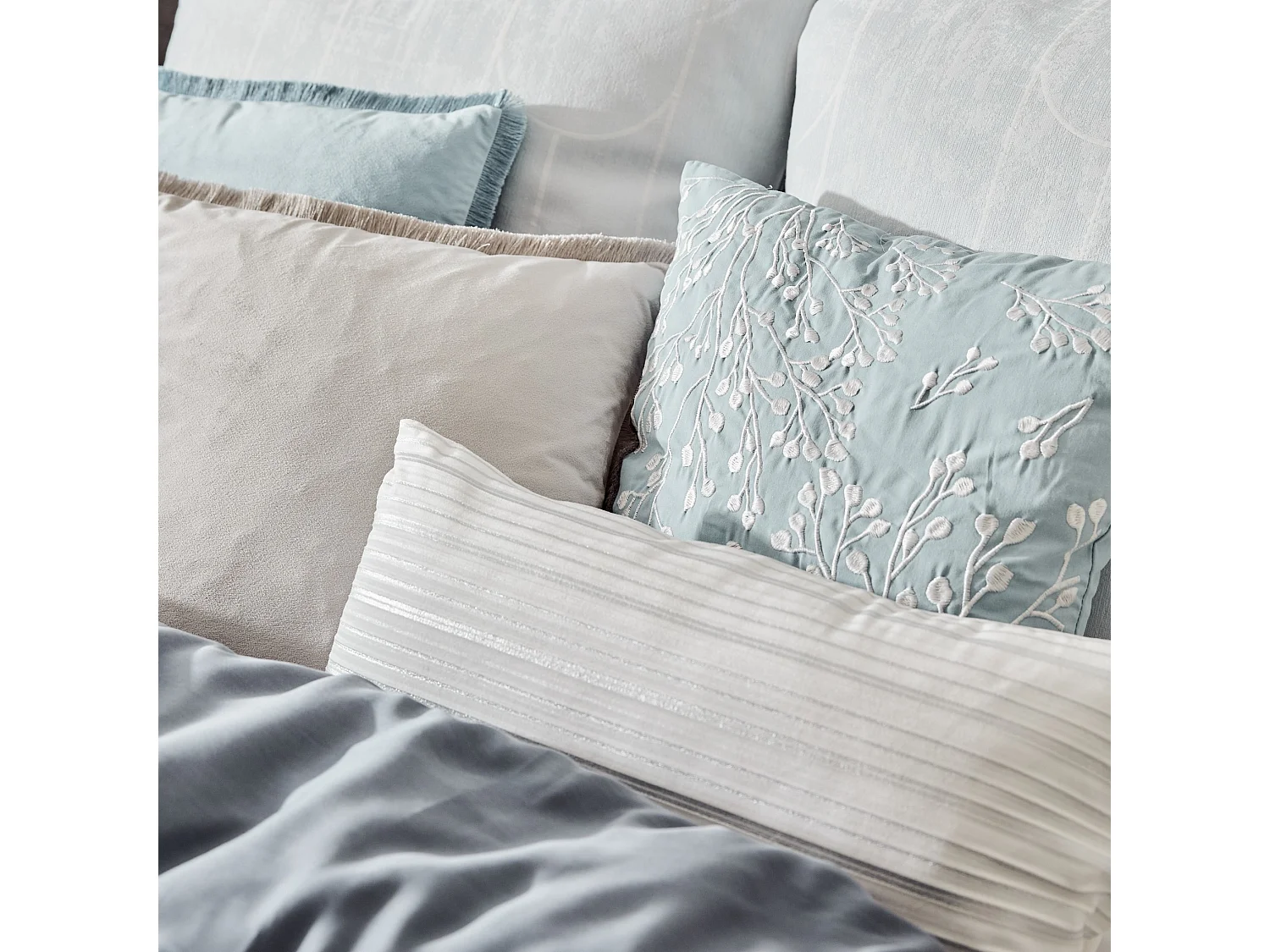 Kissenbezug Aus Samt Calama Helles Weiß 30 x 60 cm