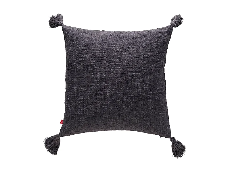 Einfarbige Kissenbezug Kolina Dunkelgrau 45x45 cm