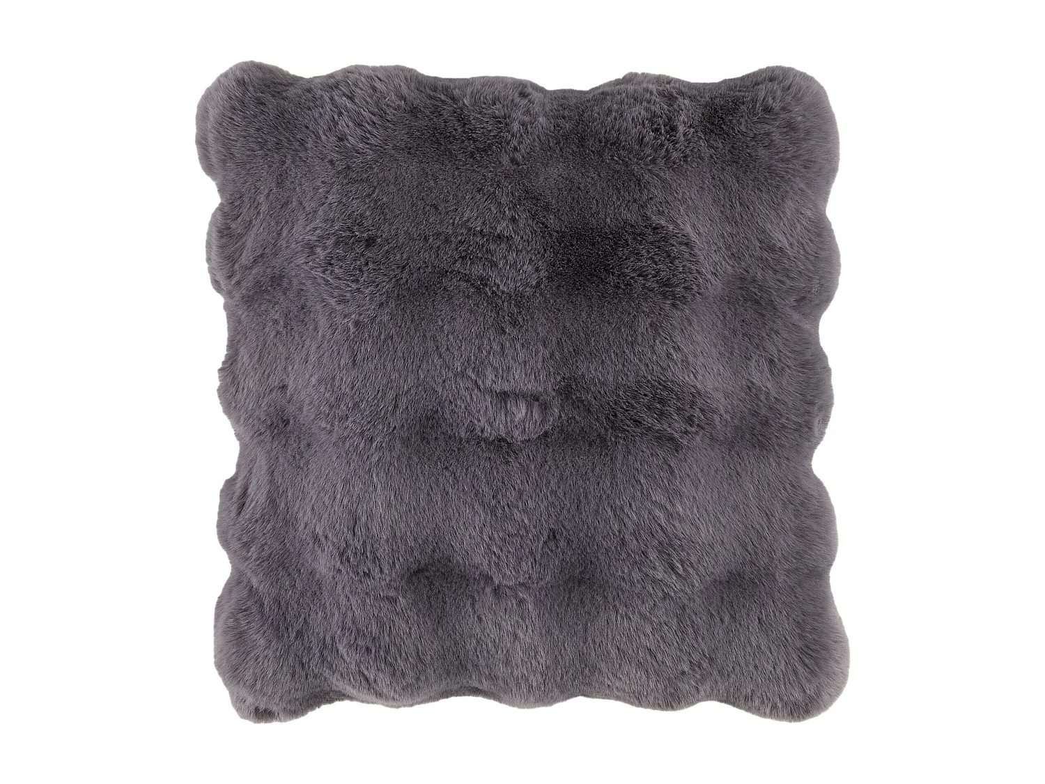 Pelz-Kissenbezug Bares Dunkelgrau 45x45