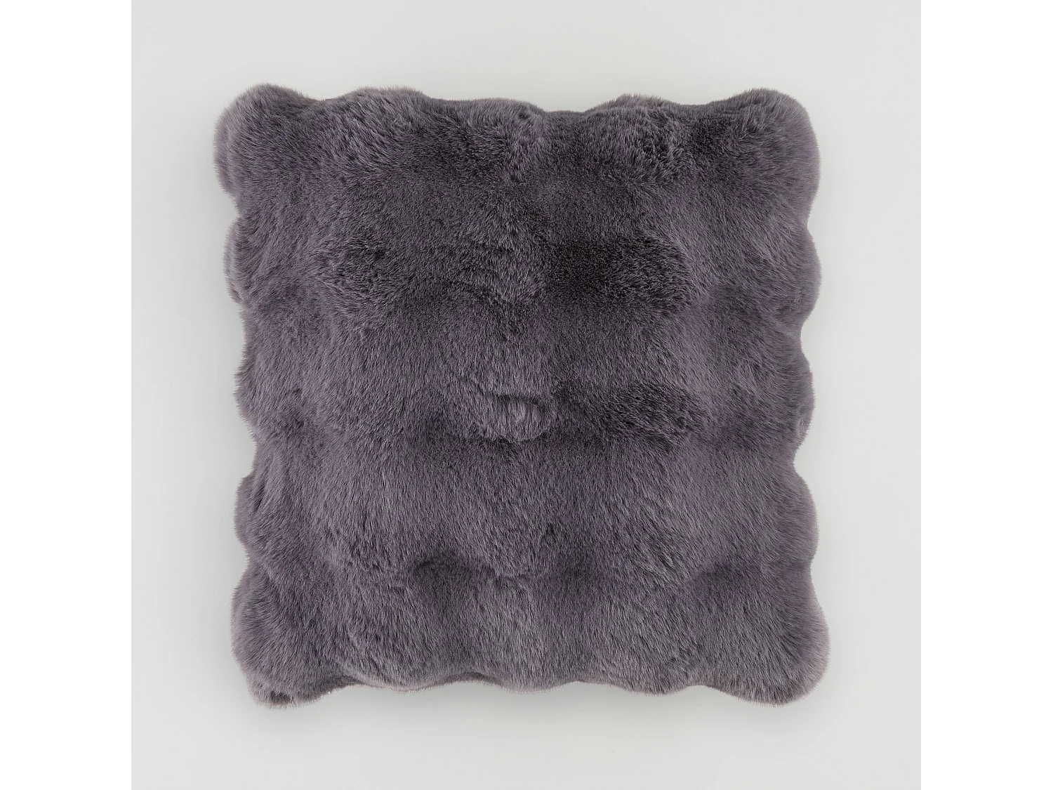 Pelz-Kissenbezug Bares Dunkelgrau 45x45