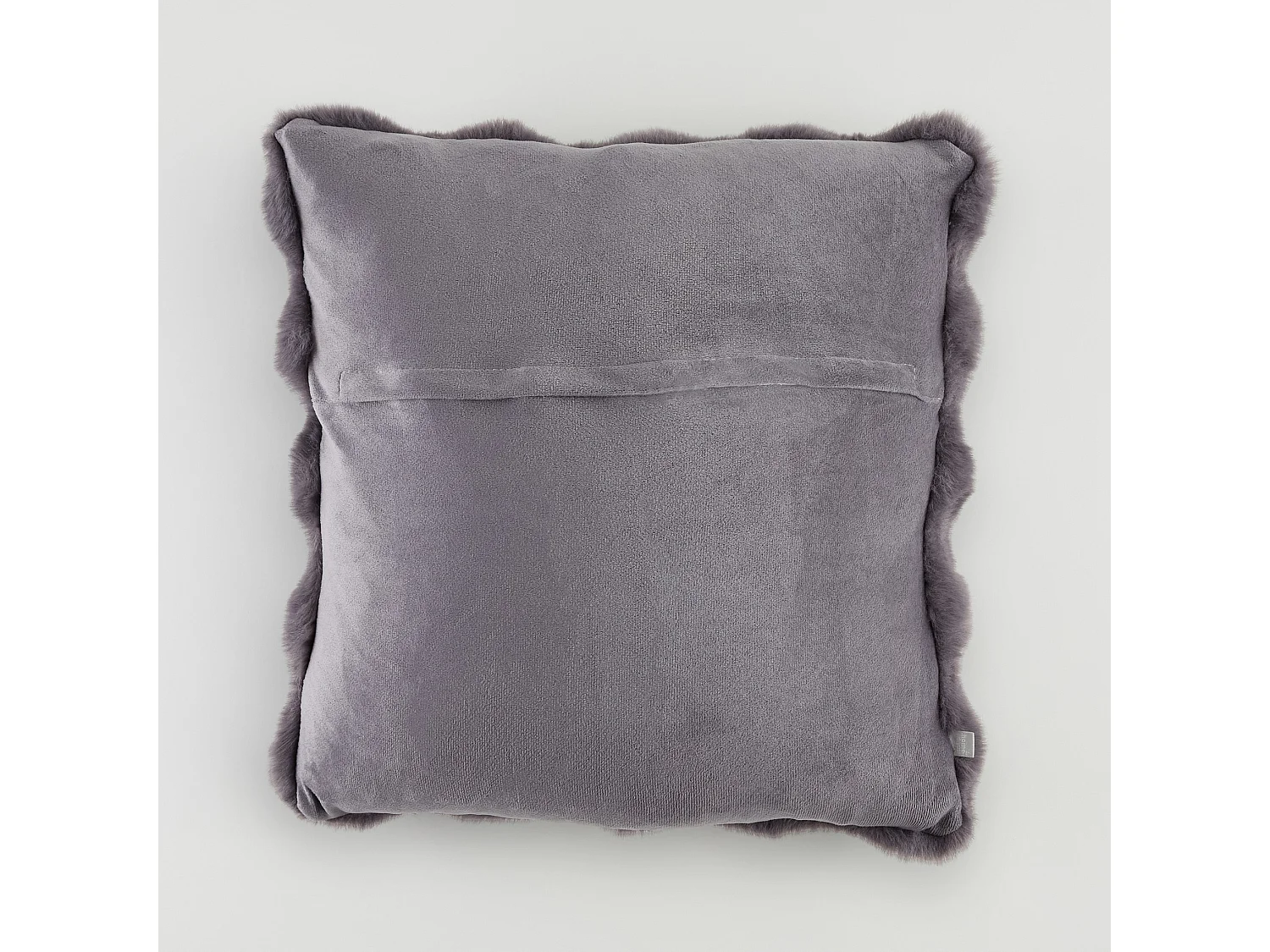 Pelz-Kissenbezug Bares Dunkelgrau 45x45