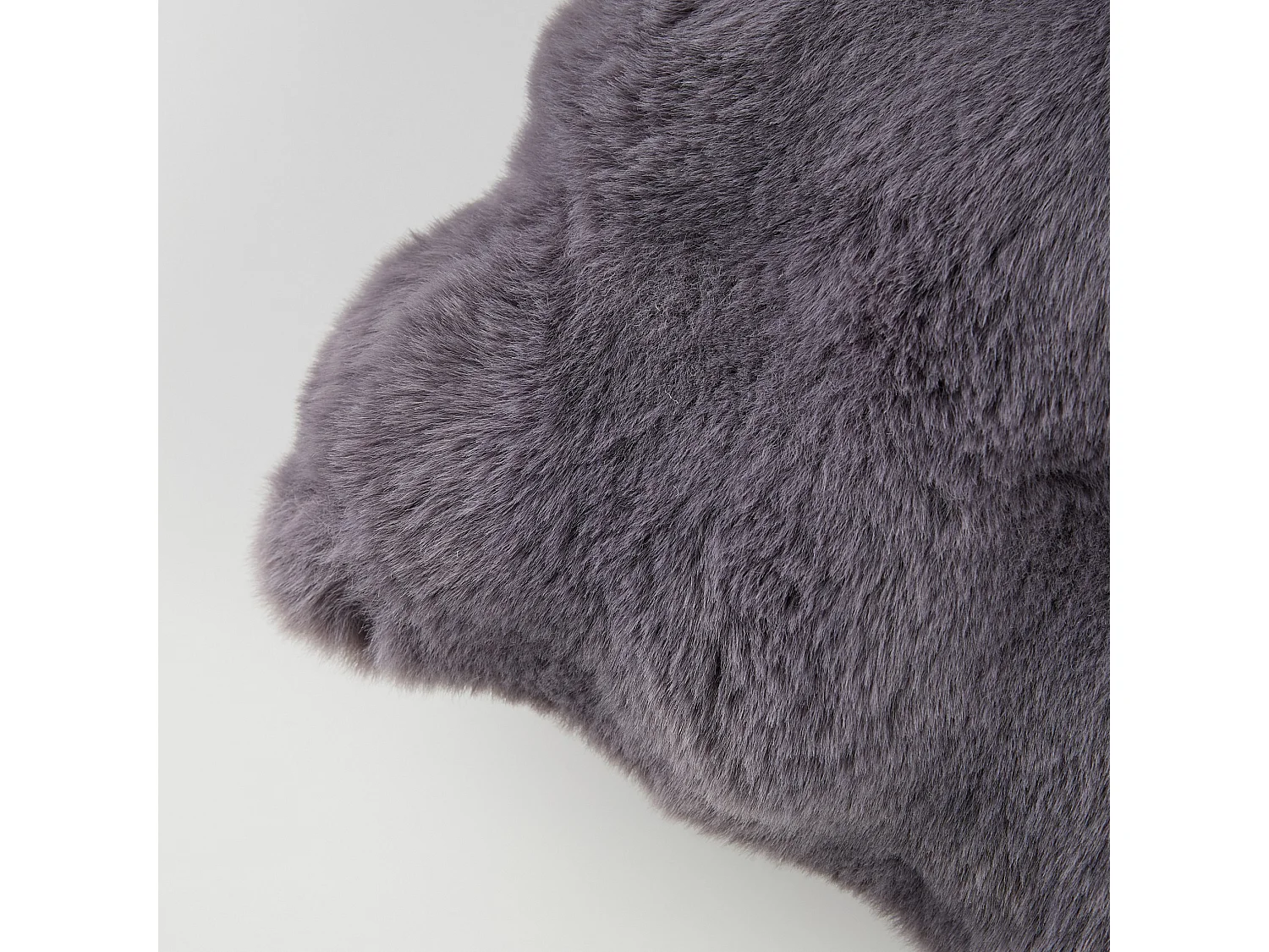 Pelz-Kissenbezug Bares Dunkelgrau 45x45