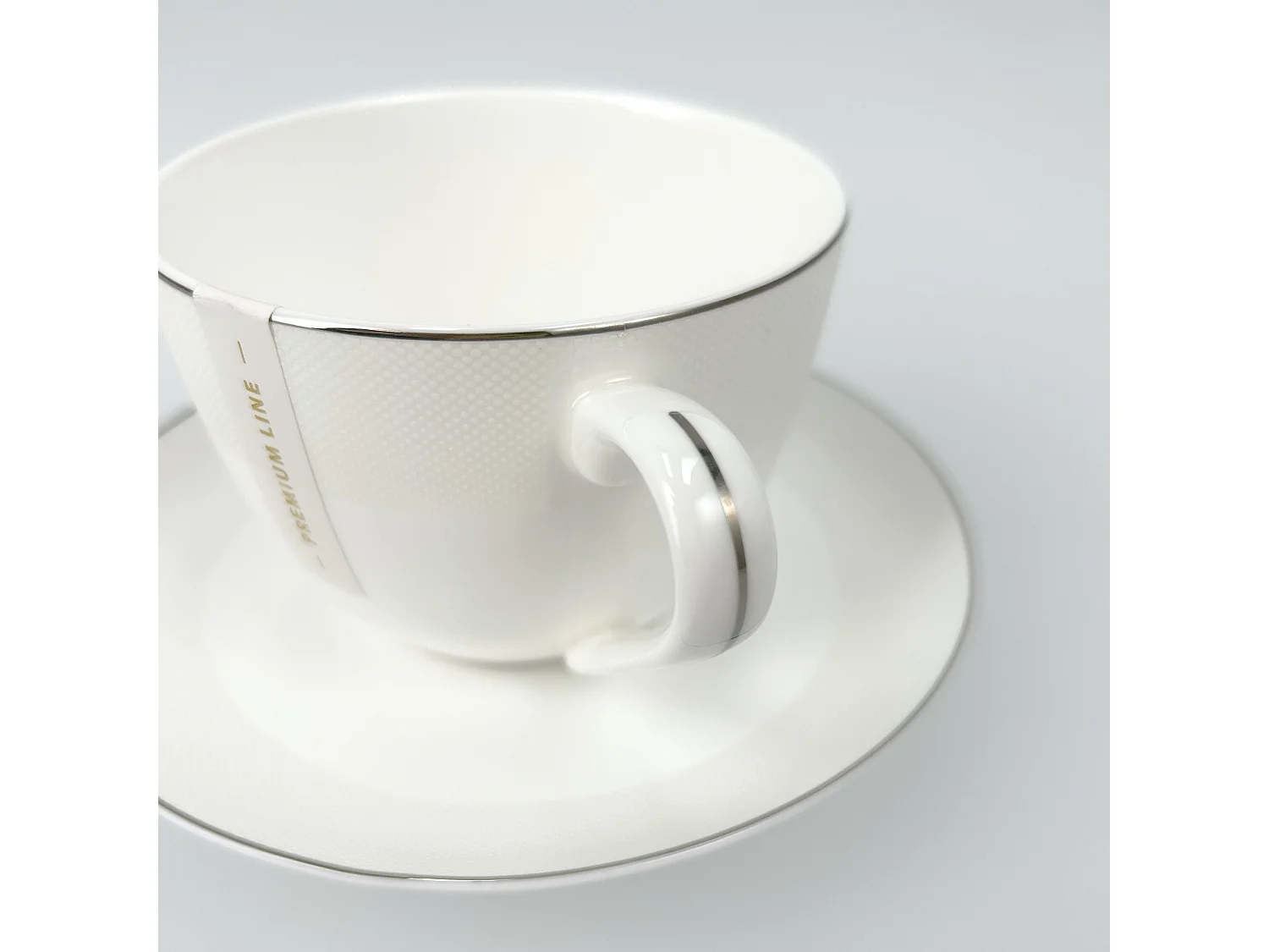 Tasse Mit Untertasse Bast mittelweiß 250ml