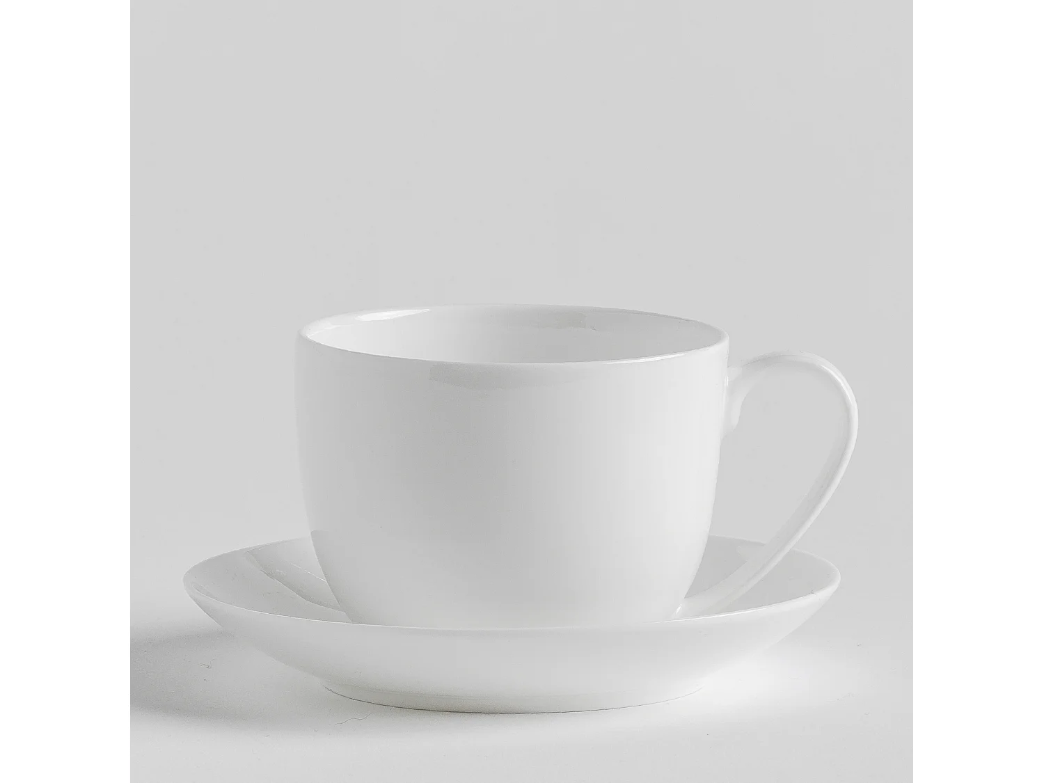 Tasse Mit Untertasse Bianco mittelweiß 270 ml