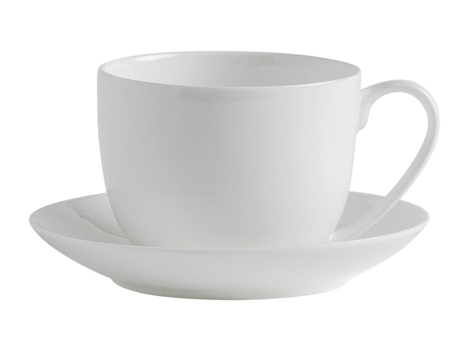 Tasse Mit Untertasse Bianco mittelweiß 270 ml