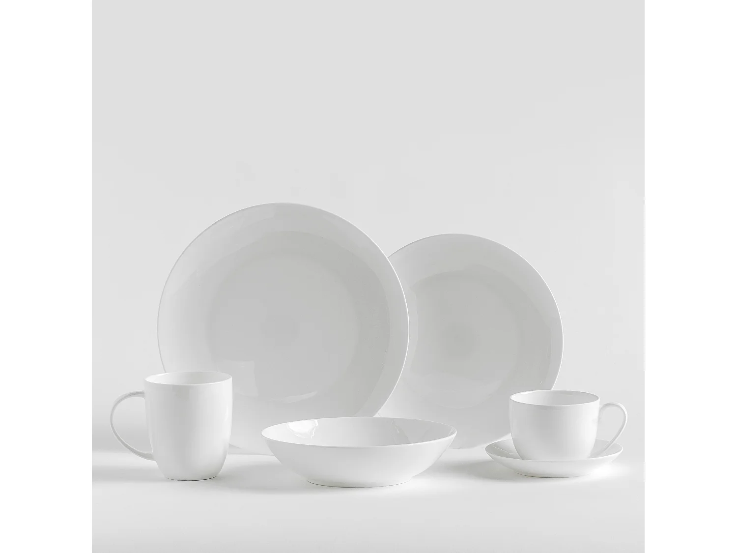 Tasse Mit Untertasse Bianco mittelweiß 270 ml