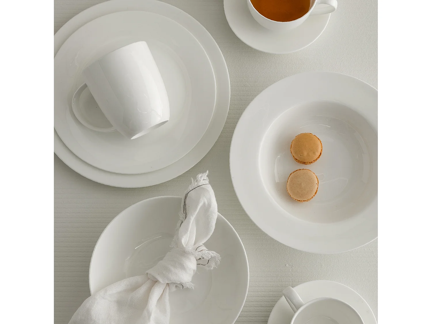 Tasse Mit Untertasse Bianco mittelweiß 270 ml