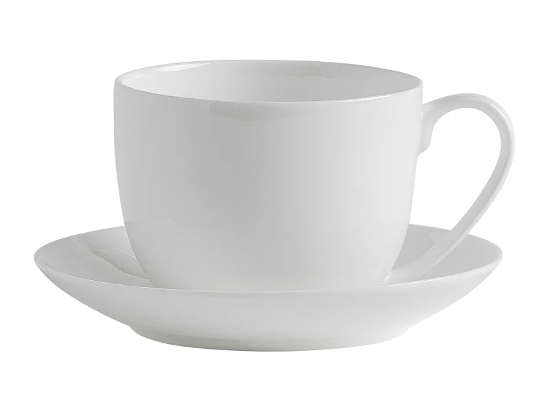 Tasse Mit Untertasse Bianco mittelweiß 270 ml