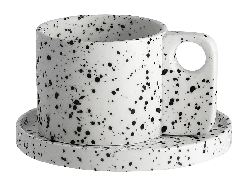 Tasse Mit Untertasse Akamira Mittelweiß 290 ml