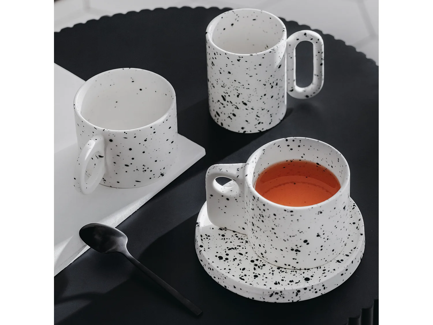 Tasse Mit Untertasse Akamira Mittelweiß 290 ml