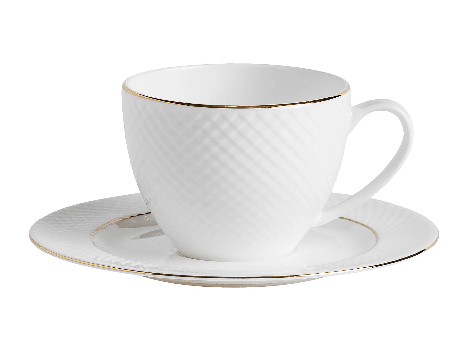 Tasse Mit Untertasse Eleni mittelweiß 220ml