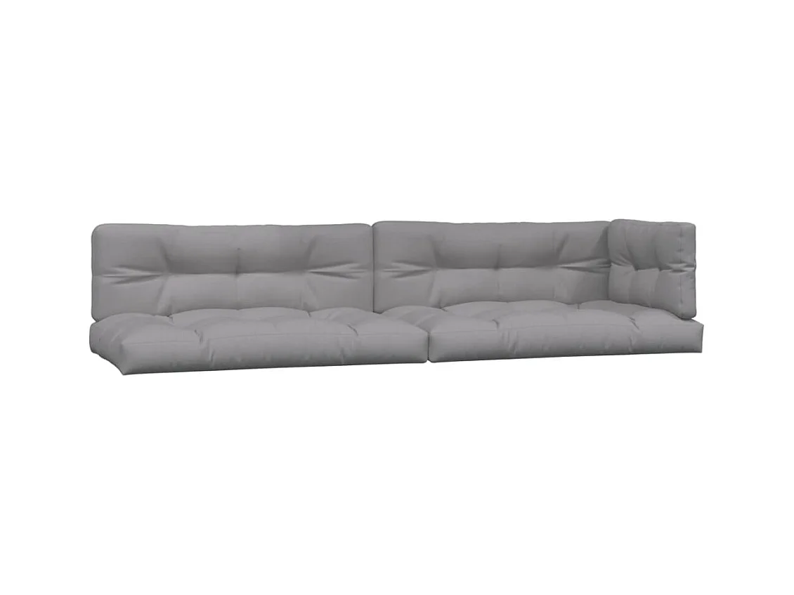 5-delige Loungeset pallet met kussens massief acaciahout