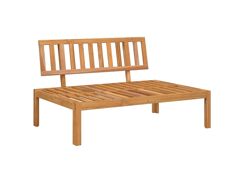 5-delige Loungeset pallet met kussens massief acaciahout