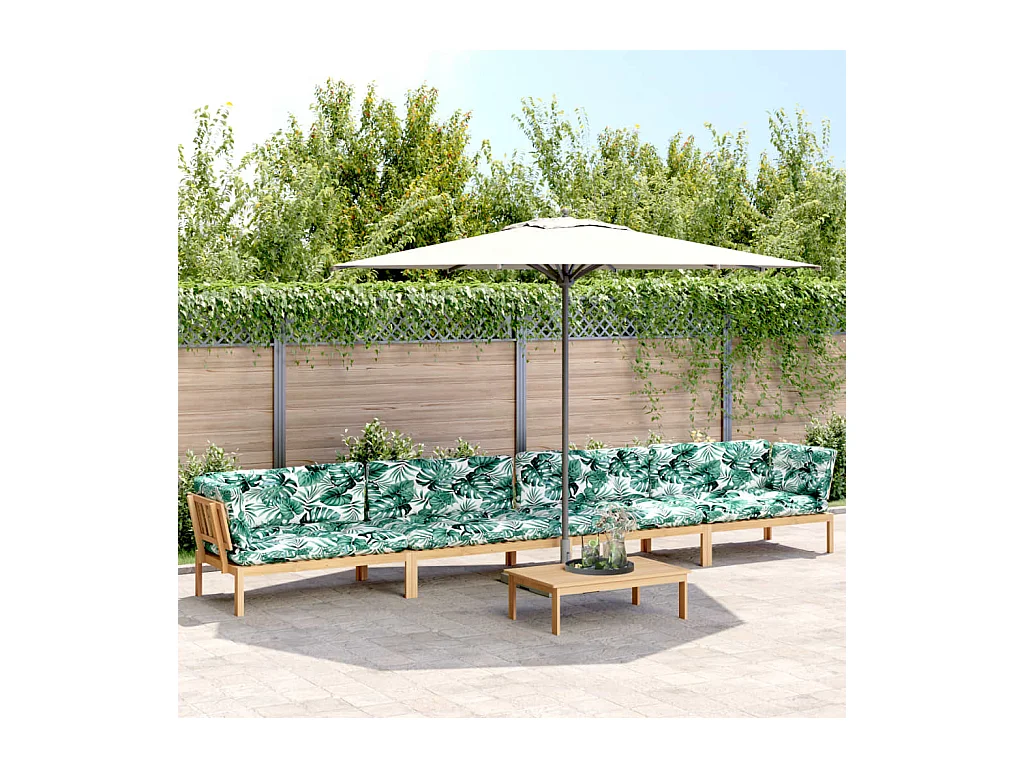 Salon palette de jardin avec coussins 5pcs bois d'acacia massif