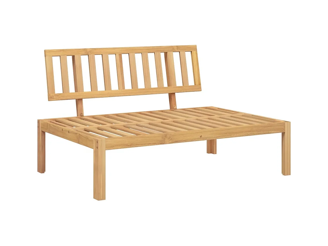 Salon palette de jardin avec coussins 5pcs bois d'acacia massif