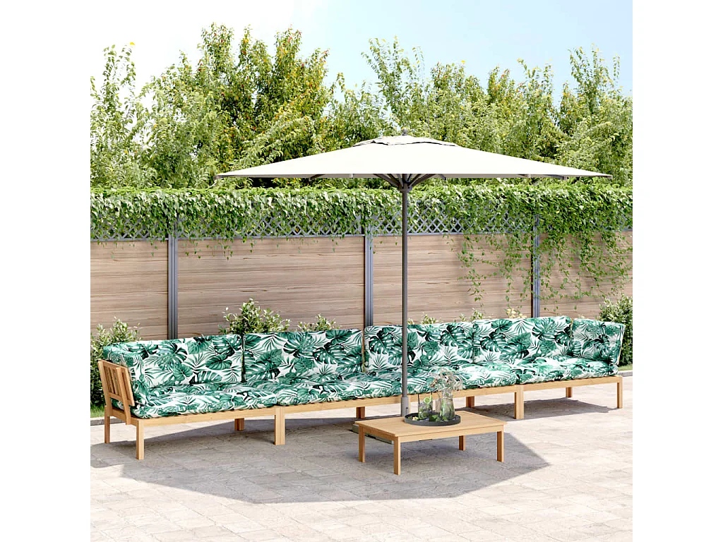 Set de sofás de palets de jardín y cojines 5 pzas madera acacia