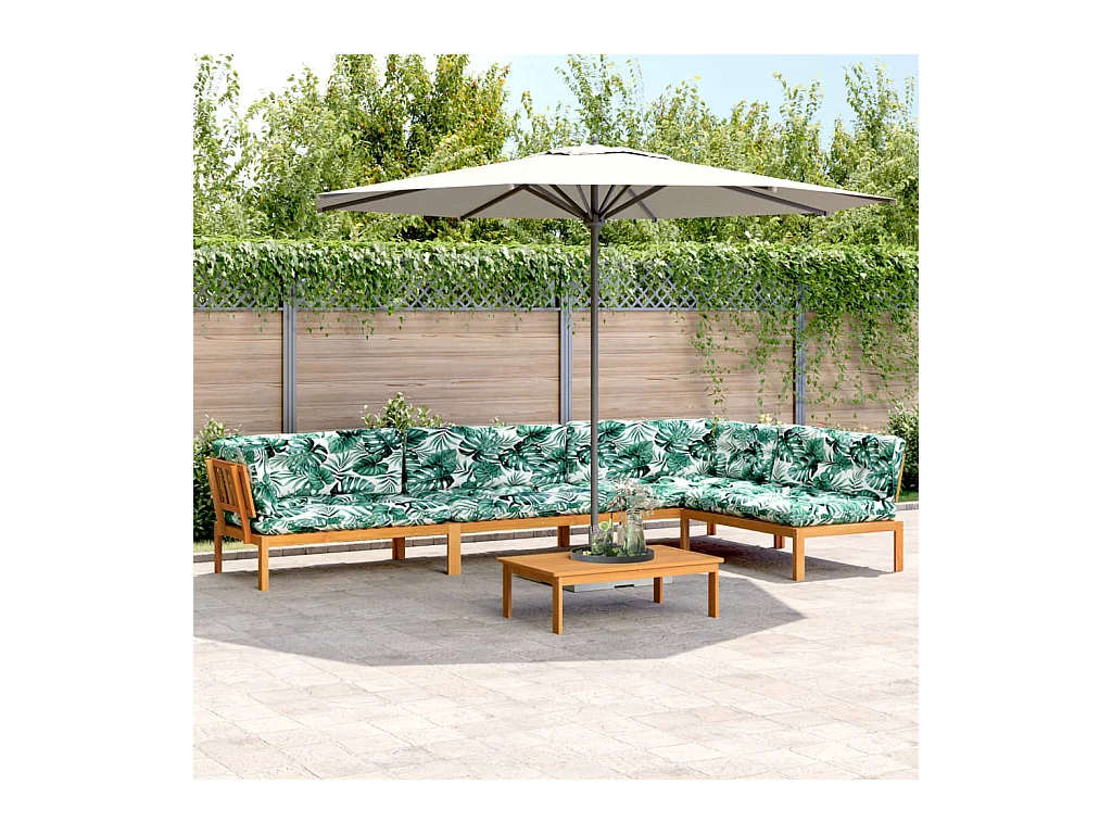 Set Divano Pallet Giardino 5pz con Cuscini Massello Acacia