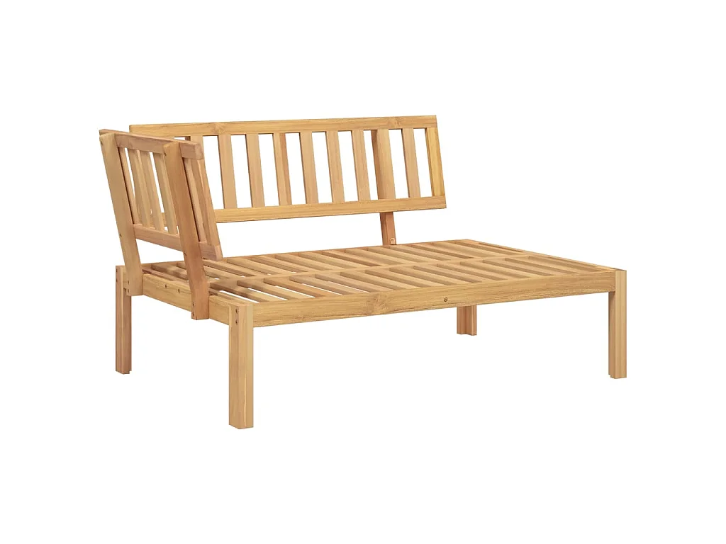 Salon palette de jardin avec coussins 5pcs bois d'acacia massif
