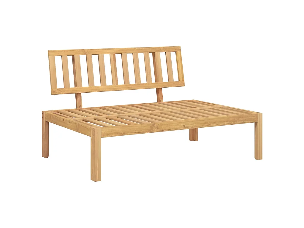 Salon palette de jardin avec coussins 5pcs bois d'acacia massif