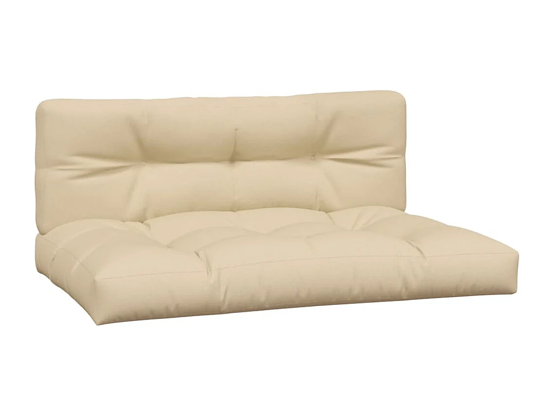 Tuinmiddenbanken 2 st pallet met kussens massief acaciahout