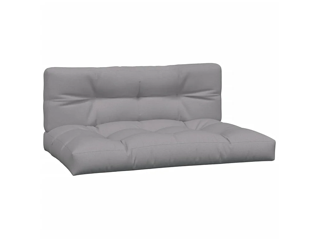 Canapés centraux palette de jardin et coussins 2pcs bois acacia