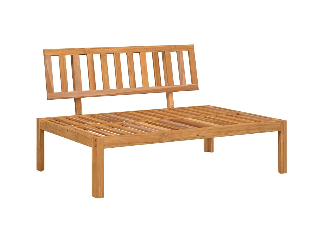Salon palette de jardin avec coussins 3pcs bois d'acacia massif