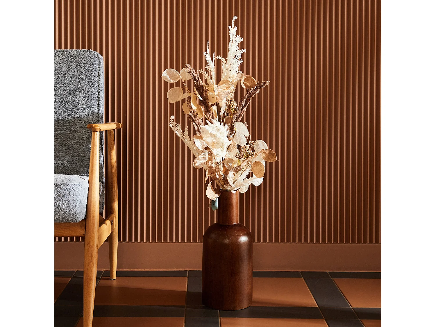 Vase Amar Dunkelbraun 34 x 15