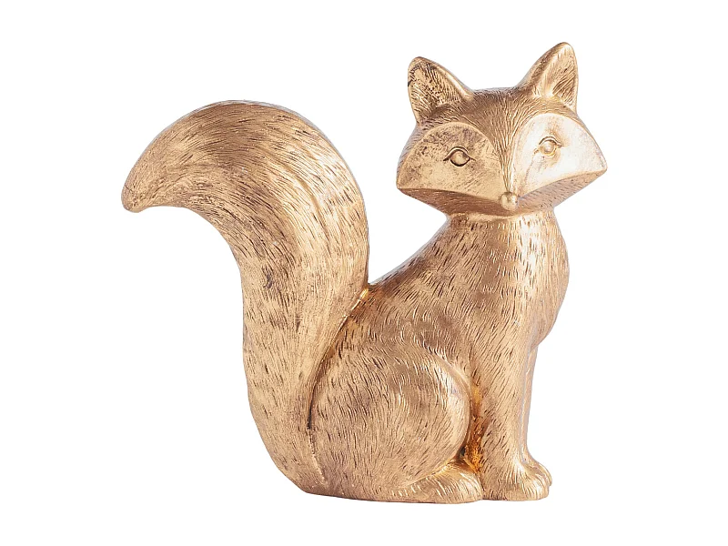 Figurine Foxen Mittleres Gold 17 x 17.5 x 6.5