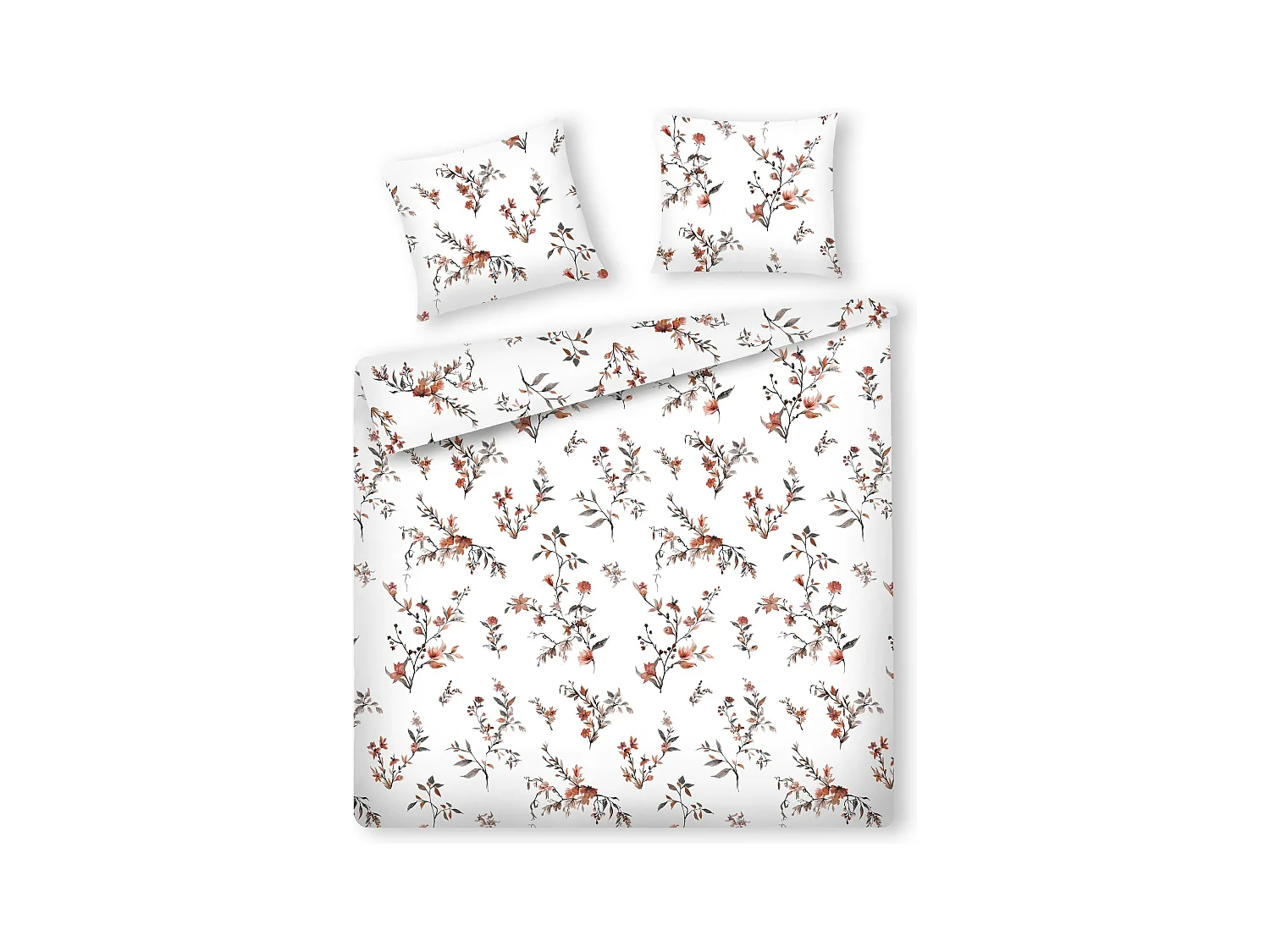 Baumwollbettwäsche Fiorenza Blassrosa 200x220