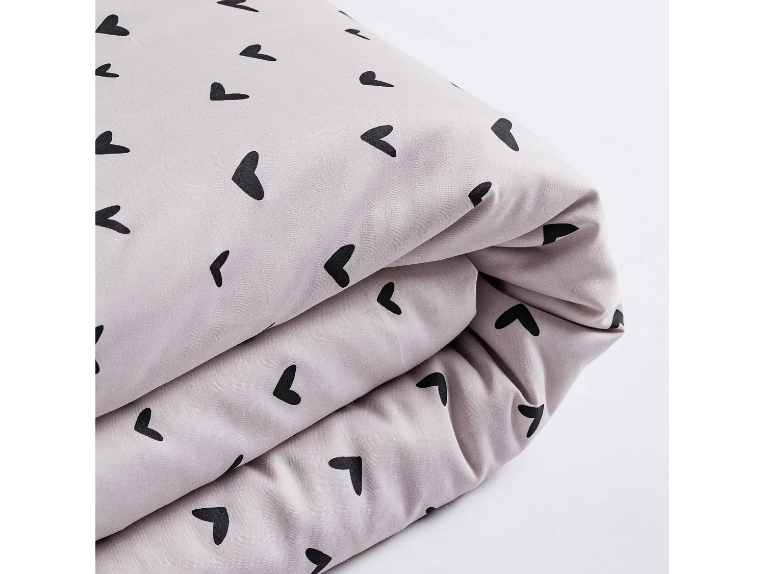 Satin-Baumwoll-Bettwäsche Mallory blassrosa 200x220