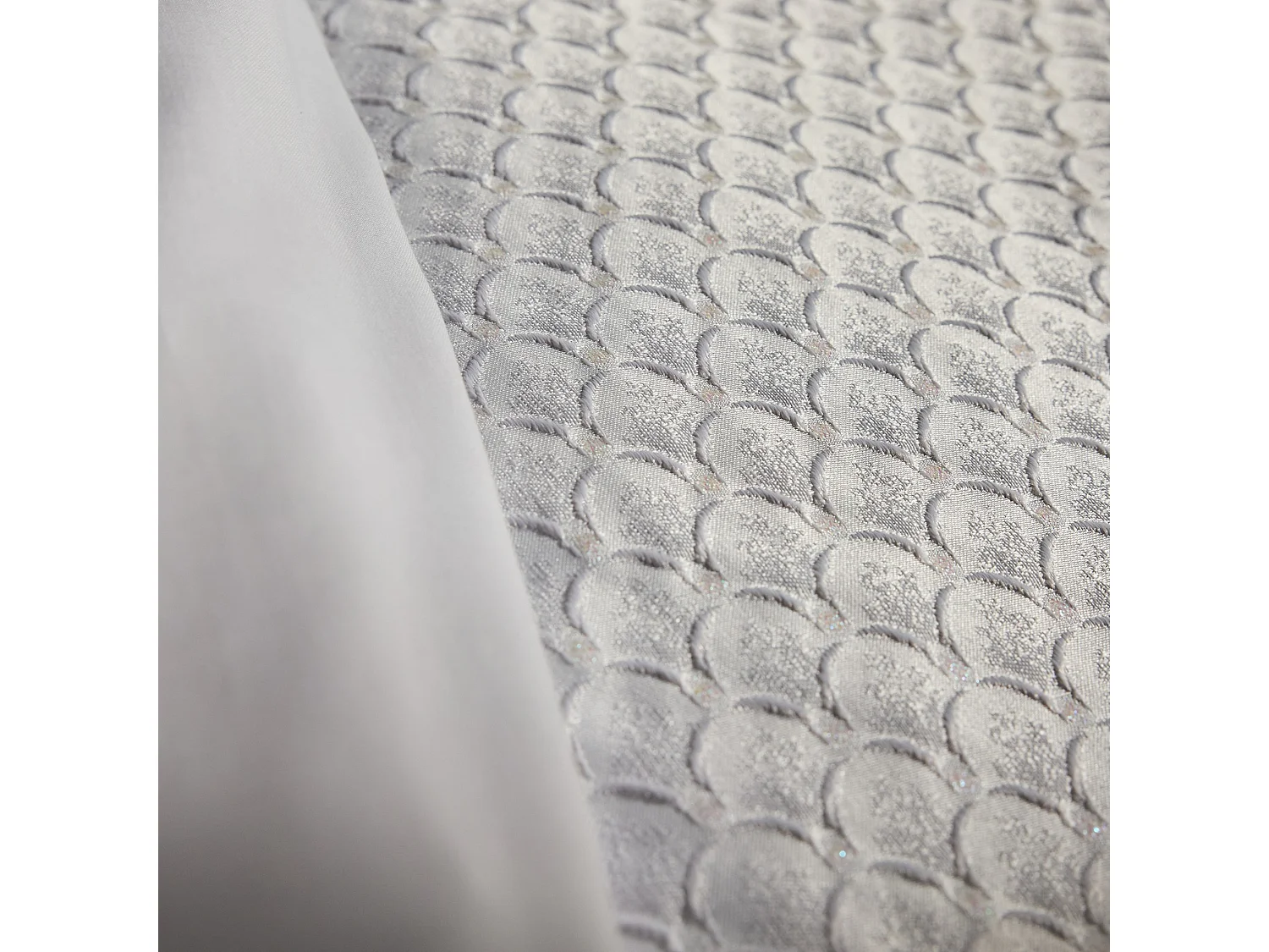 Jacquard-Bettwäsche Cinia hellgrau 160 x 200