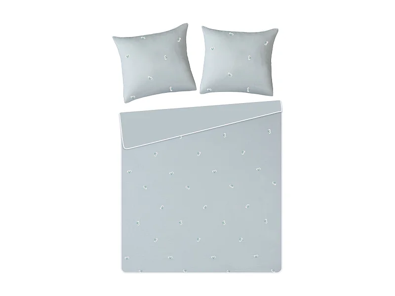 Mikrofaser-Bettwäsche Frescot mittelgrau 200x220