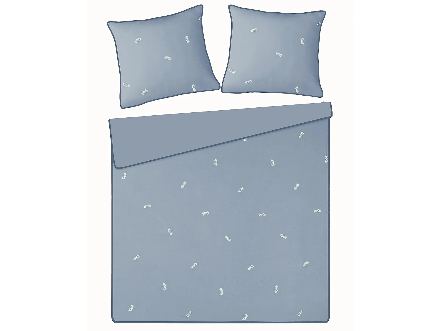 Mikrofaser-Bettwäsche Frescot hellblau 200x220 cm