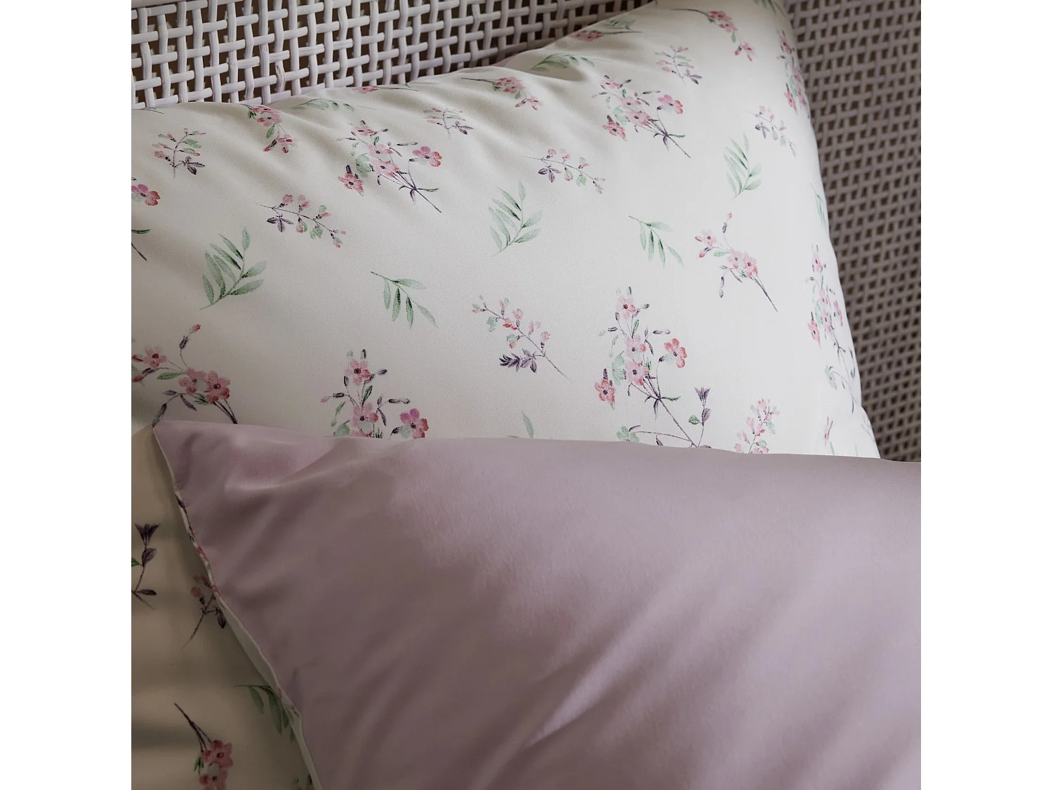 Mikrofaser-Bettwäsche Daliett mittelweiß 160 x 200