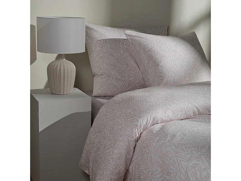 Mikrofaser-Bettwäsche Zambi dunkel ecru 160x200