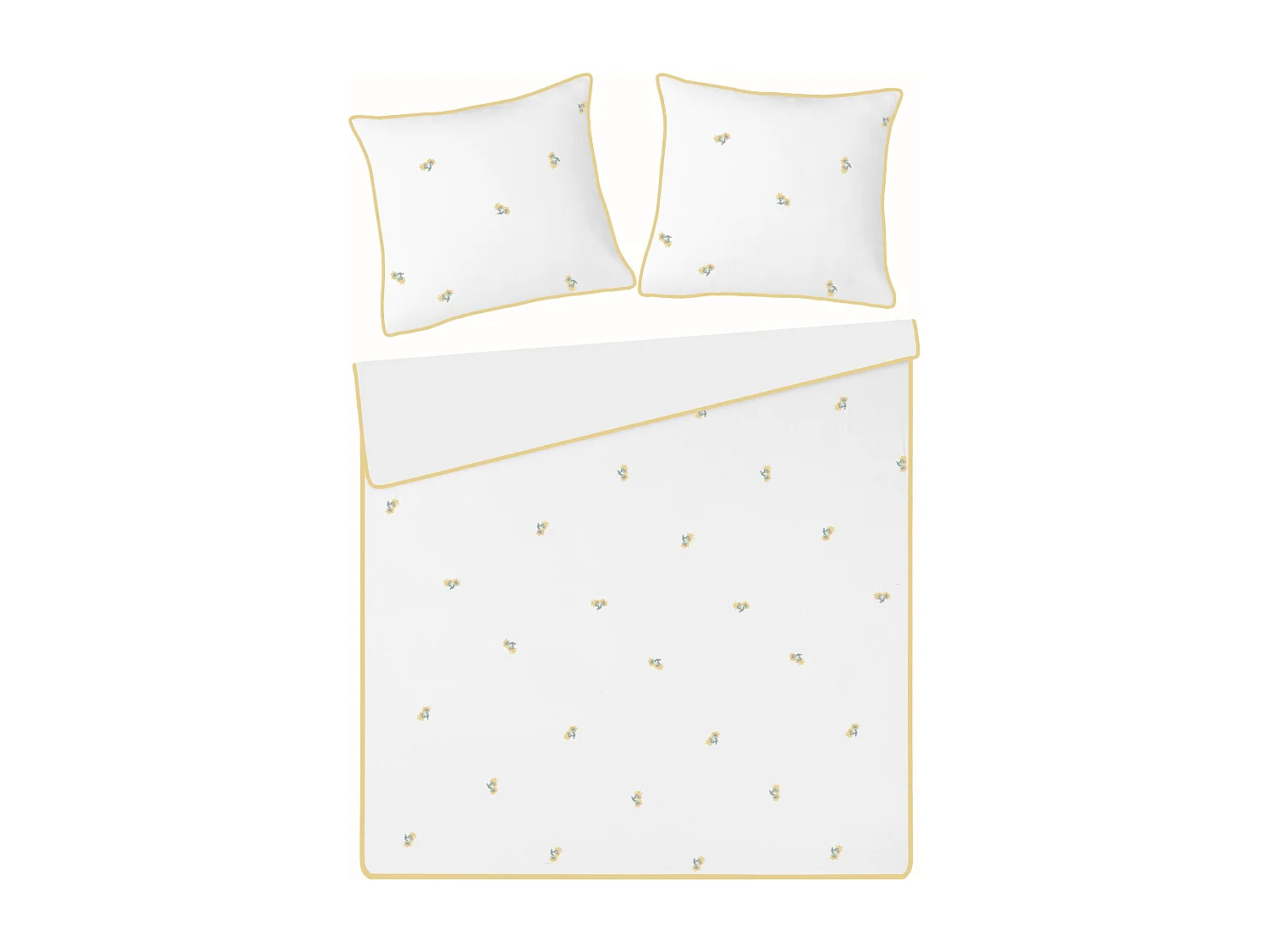 Mikrofaser-Bettwäsche Frescot mittelweiß 160 x 200 cm