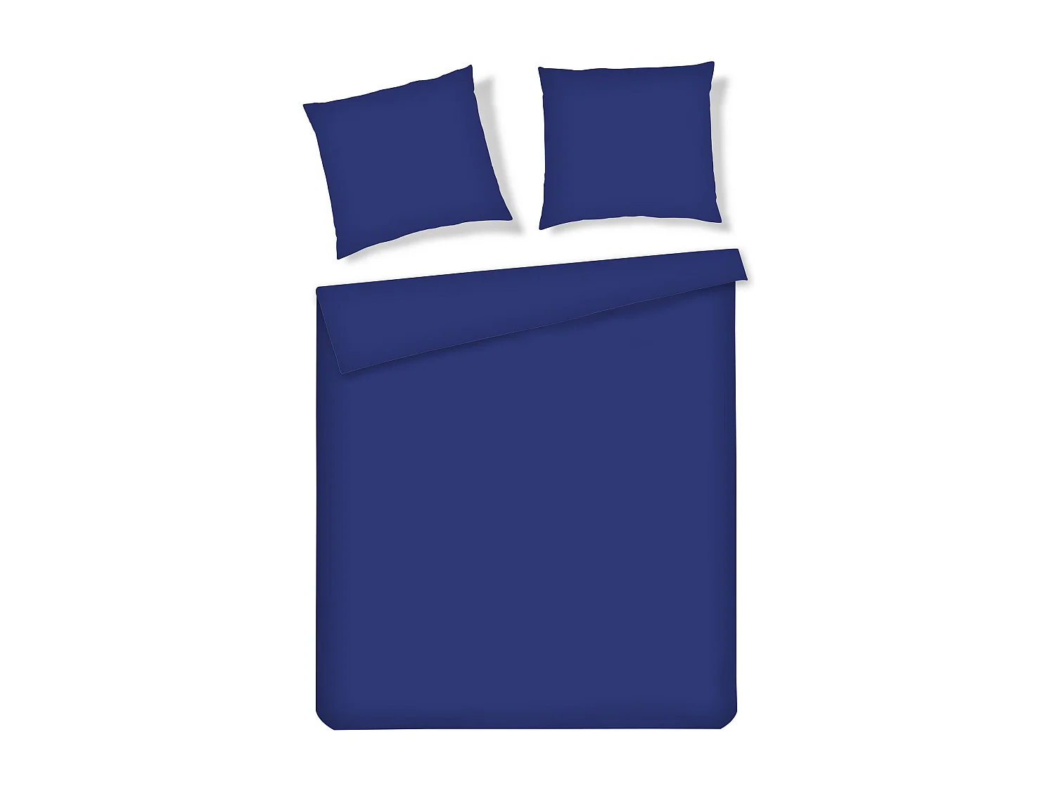 Mikrofaser-Bettwäsche Micros Dunkelblau 200 x 220