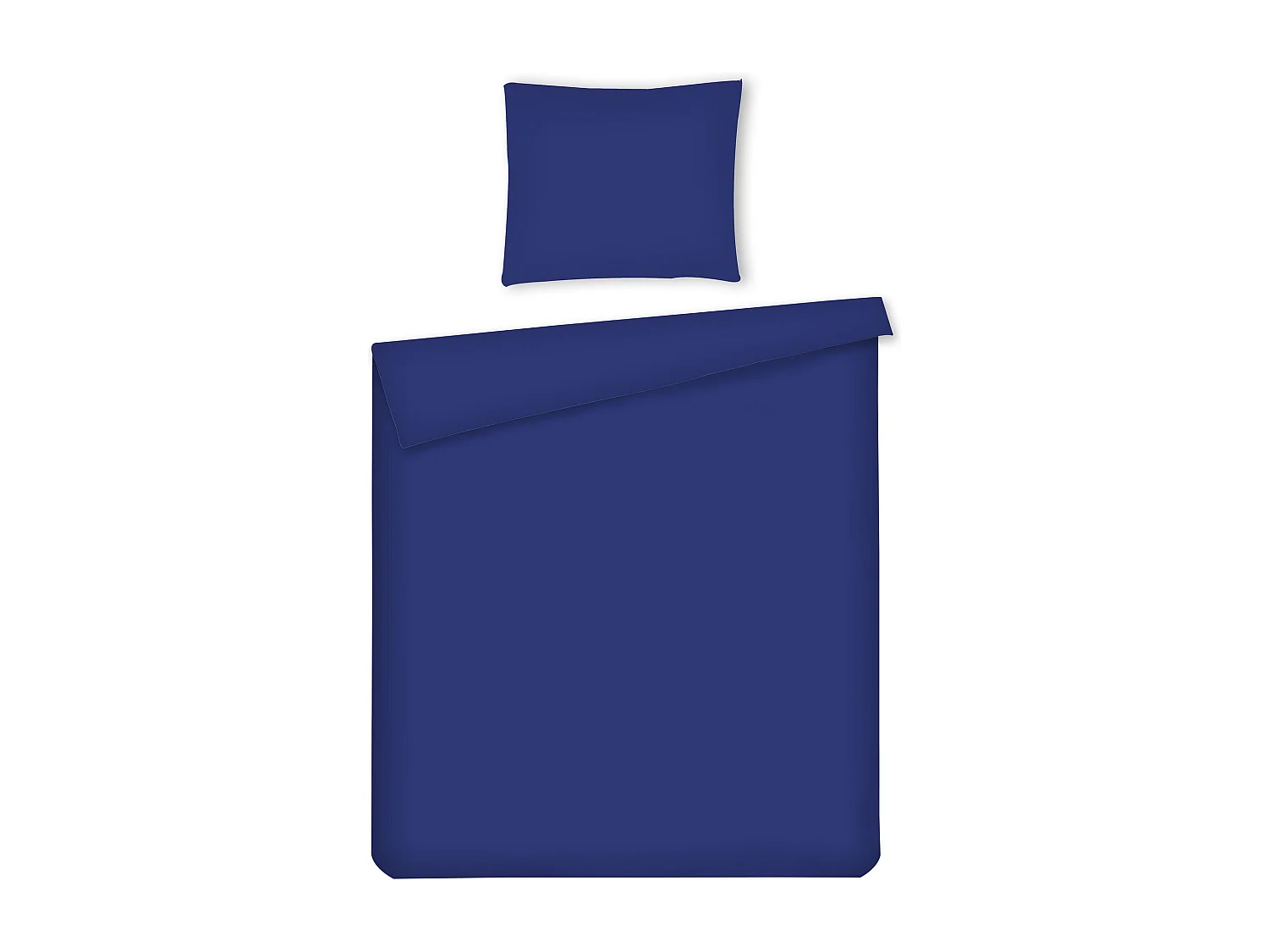 Mikrofaser-Bettwäsche Micros Dunkelblau 140x200