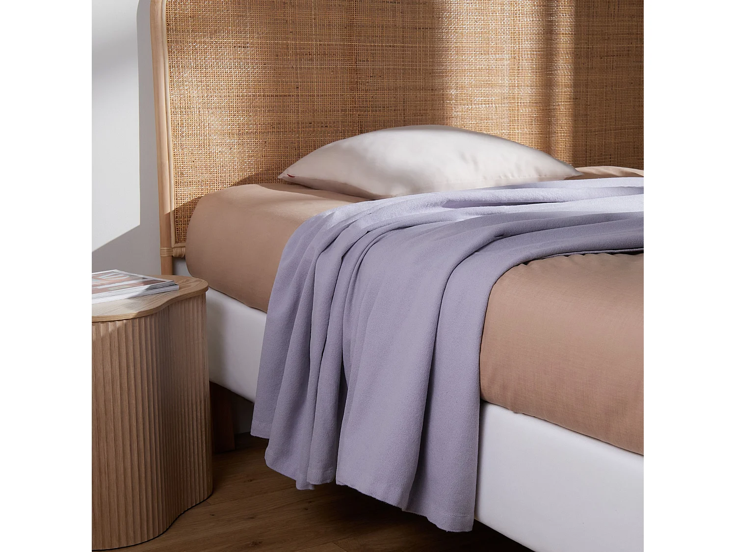 Baumwollbettdecke Taromina hellviolett 200x220
