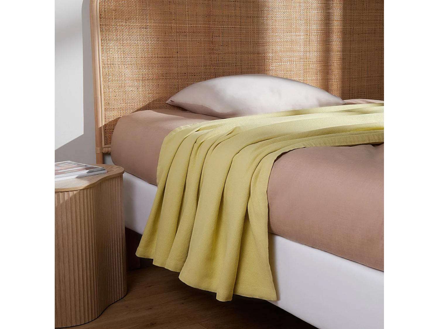 Baumwollbettdecke Taromina Mittelgelb 200x220