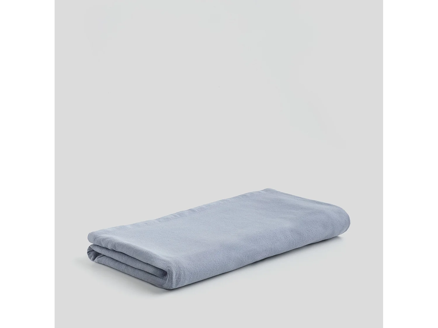 Baumwollbettdecke Taromina mittelblau 200x220