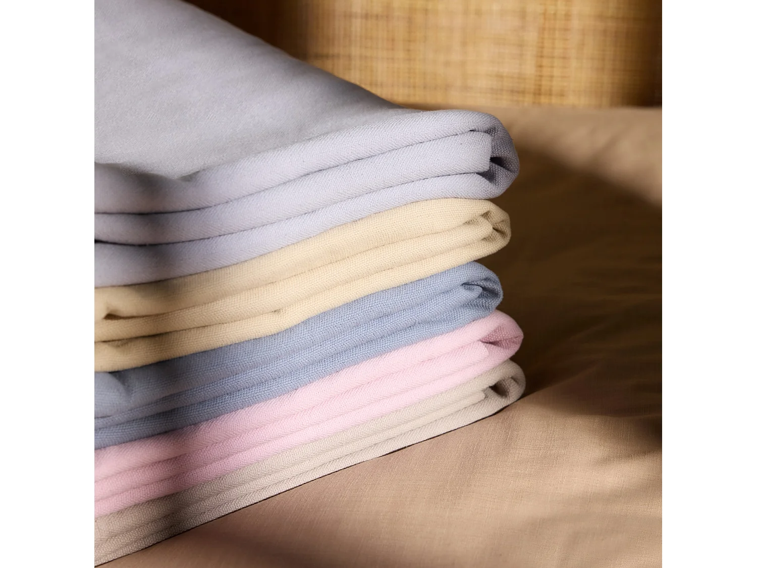 Baumwollbettdecke Taromina hellbeige 200 x 220