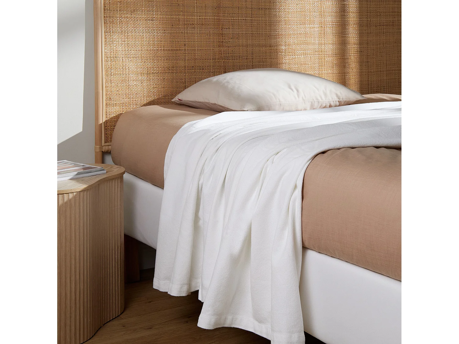 Baumwollbettdecke Taromina mittel ecru 200 x 220