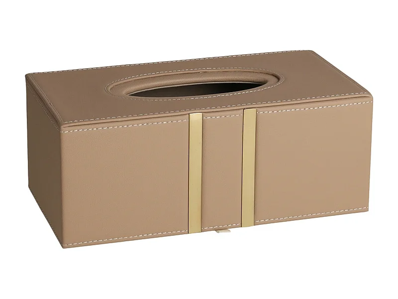 Tissue-Box Gwen dunkelbeige 8.5 x 23 x 15.6