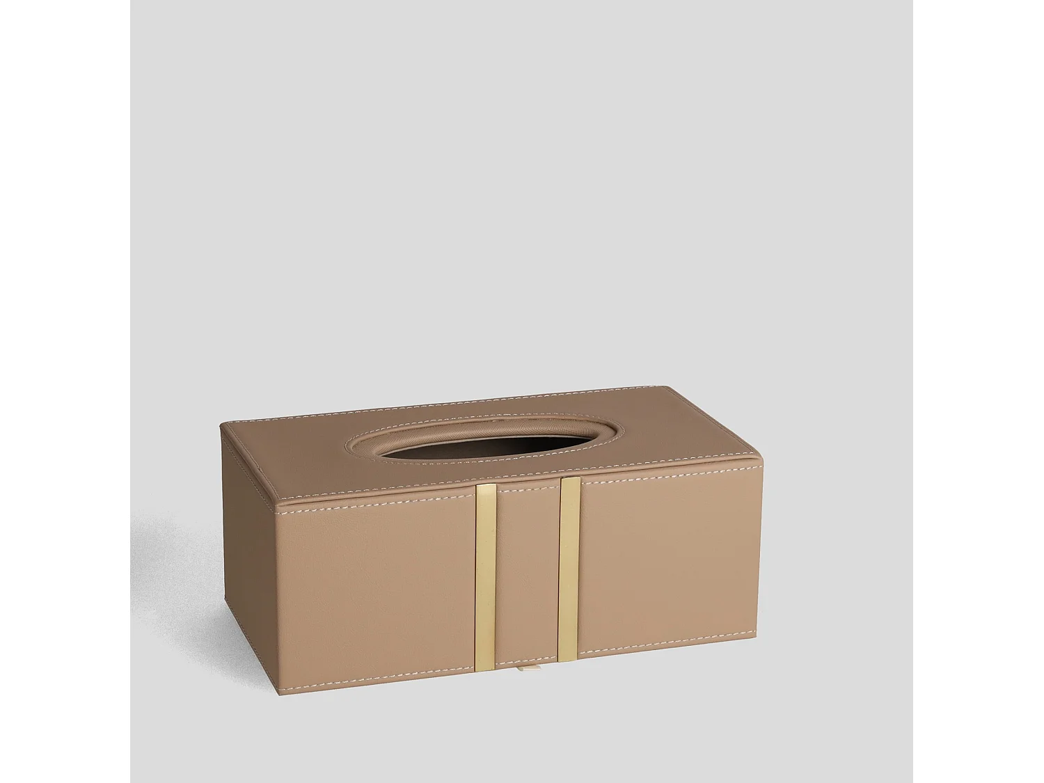 Tissue-Box Gwen dunkelbeige 8.5 x 23 x 15.6