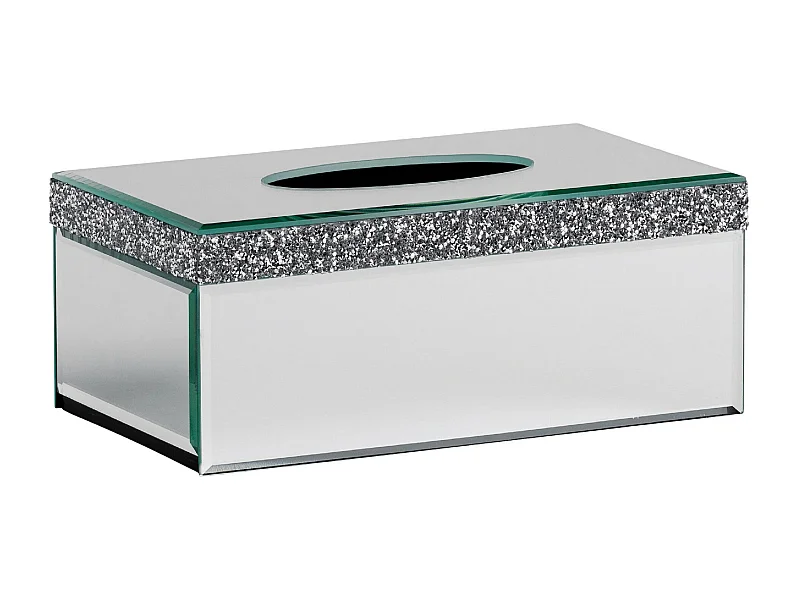 Tissue-Box Stardustello Mittelsilber 10.5 x 26 x 15